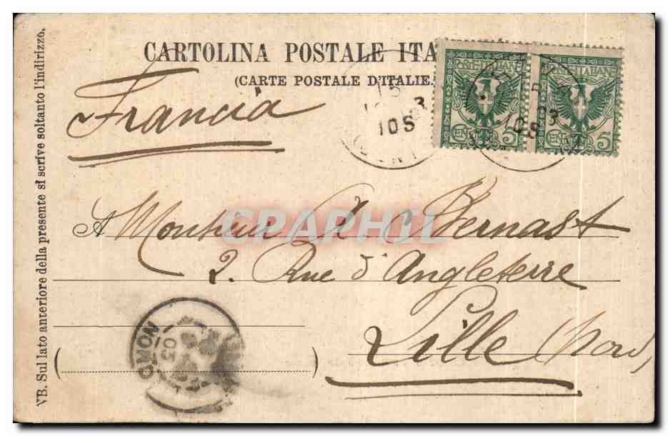 CPA Roma La Quercia di Torquato Tasso — Rückseite