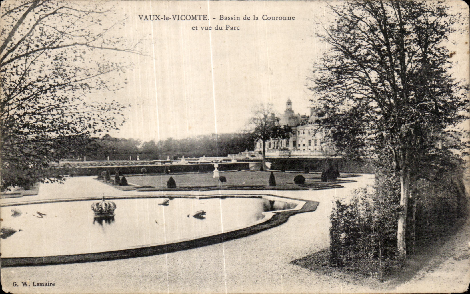 CPA Vaux le Vicomte Bassin de la Couronne et vue de Parc