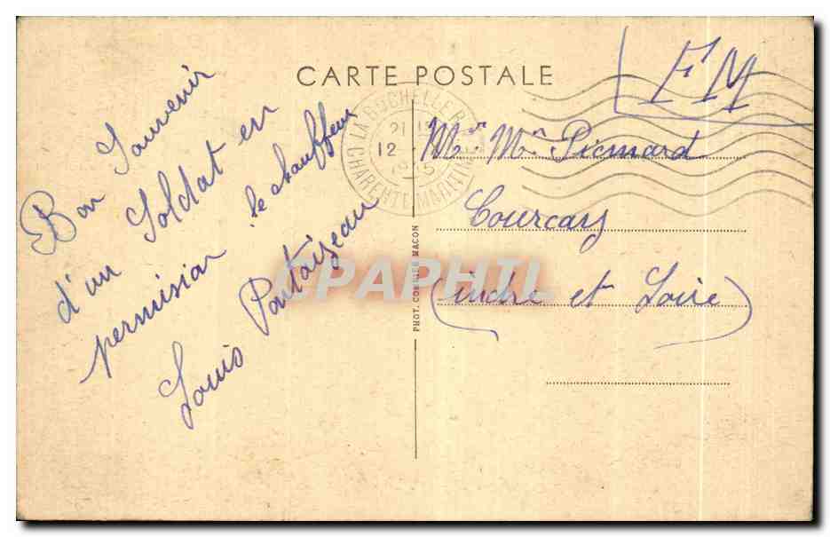 La Rochelle (Char.-Inf.) — Vue partielle de l'Hôtel de Ville — Rückseite