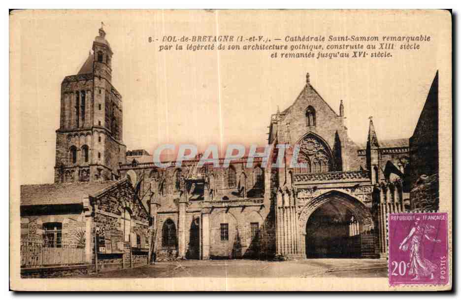 Dol-de-Bretagne — Cathédrale Saint-Samson — éditeur G. Arlaud, Nantes