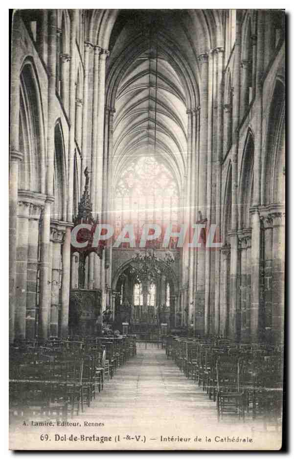 Dol-de-Bretagne — Intérieur de la Cathédrale — A. Lamire, Éditeur, Rennes