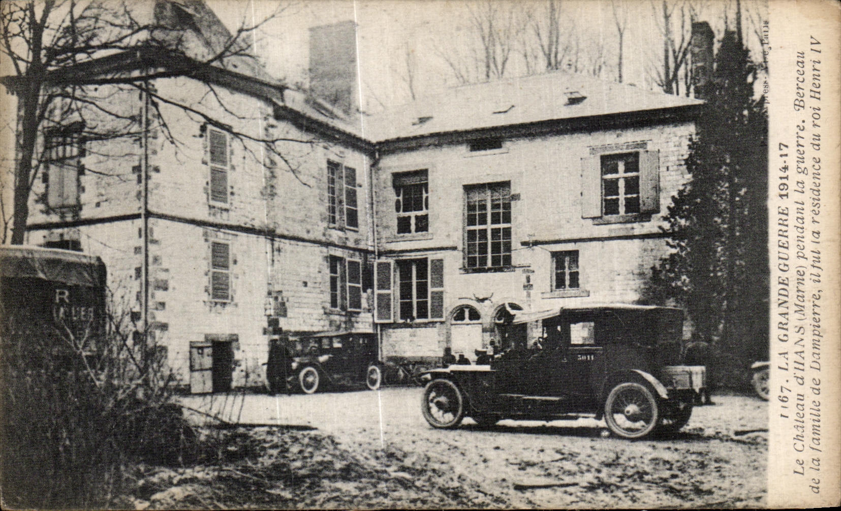 Château d'Hans (Marne) — résidence de la famille de Bercœur pendant la Grande Guerre 1914-17 — éditeur Bercœur