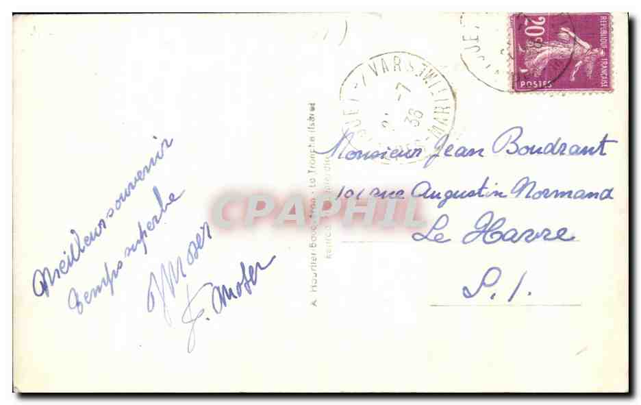 La Caille — Vue panoramique — Éditeur inconnu, n° 555 — Verso