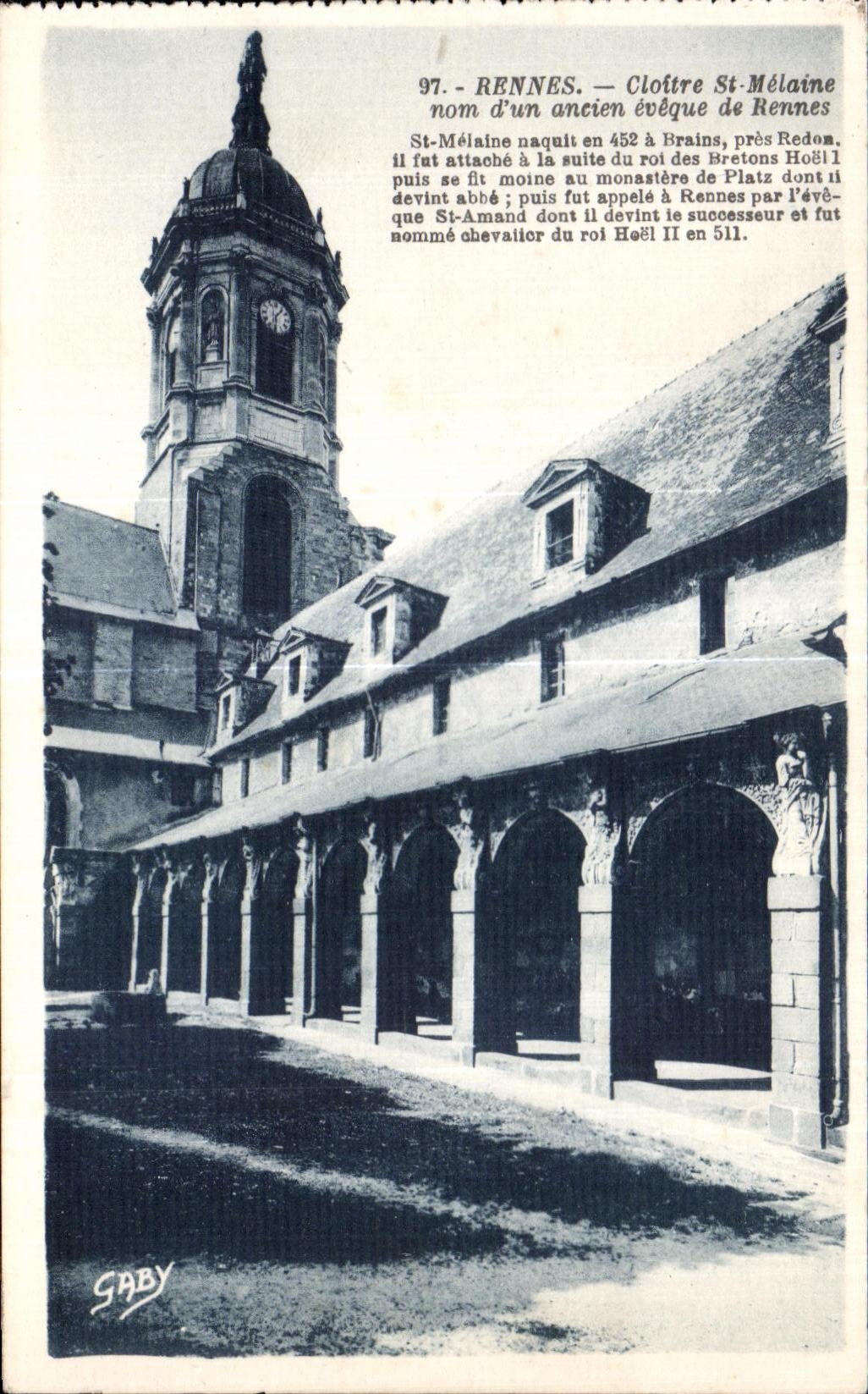 CPA Rennes Cloitre St Melaine nom d un encien eveque de Rennes