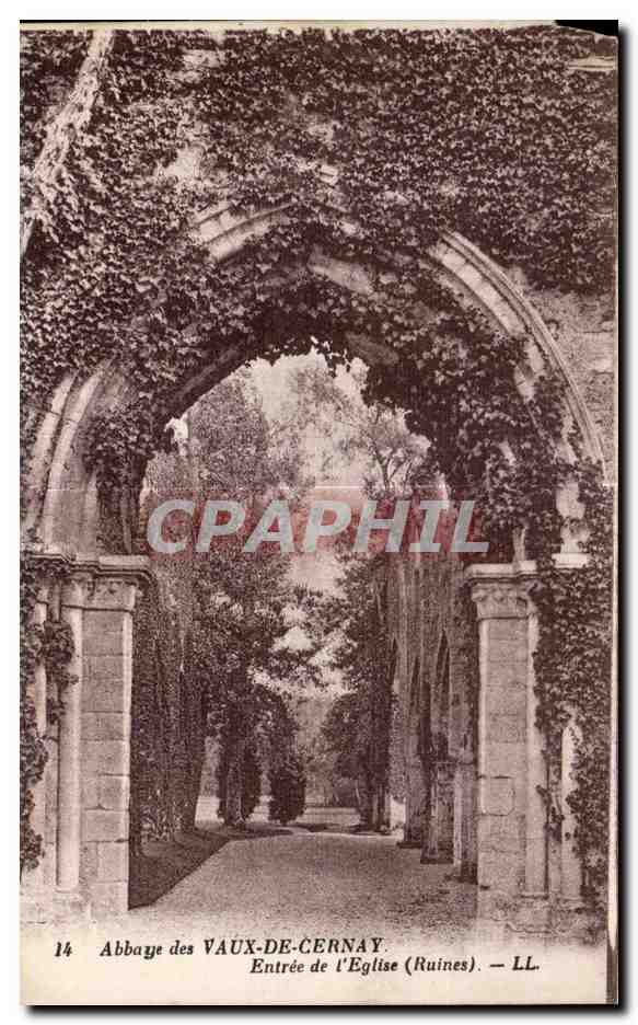 CPA Abbaye de Vaux de Cernay Entree de l Eglise (Ruines)