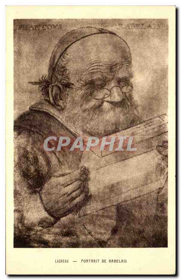 CPA Lagneau Portrait de Rebelais