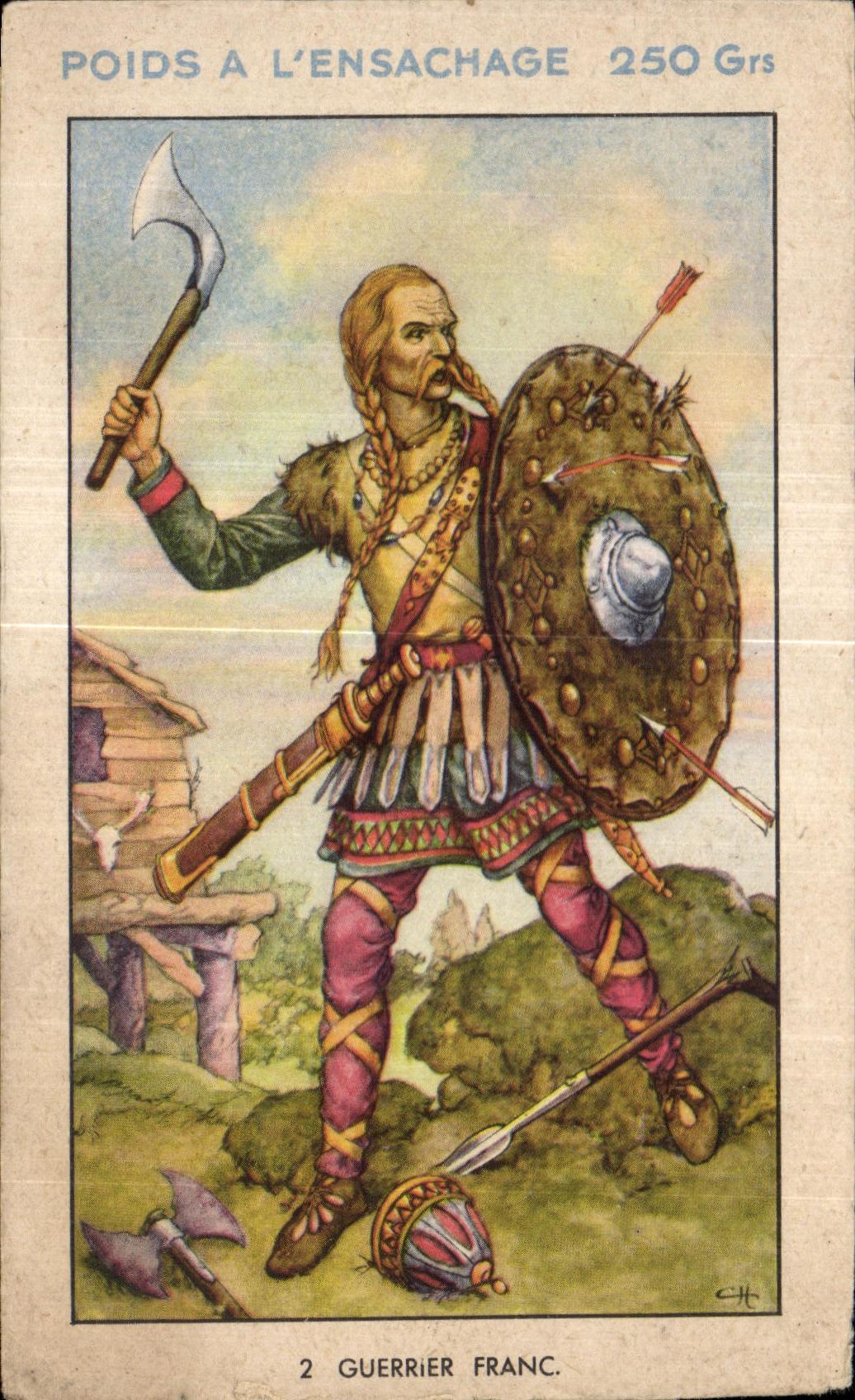 Feuillet paquet d emballage Poids A L Ensachage Guerrier Franc