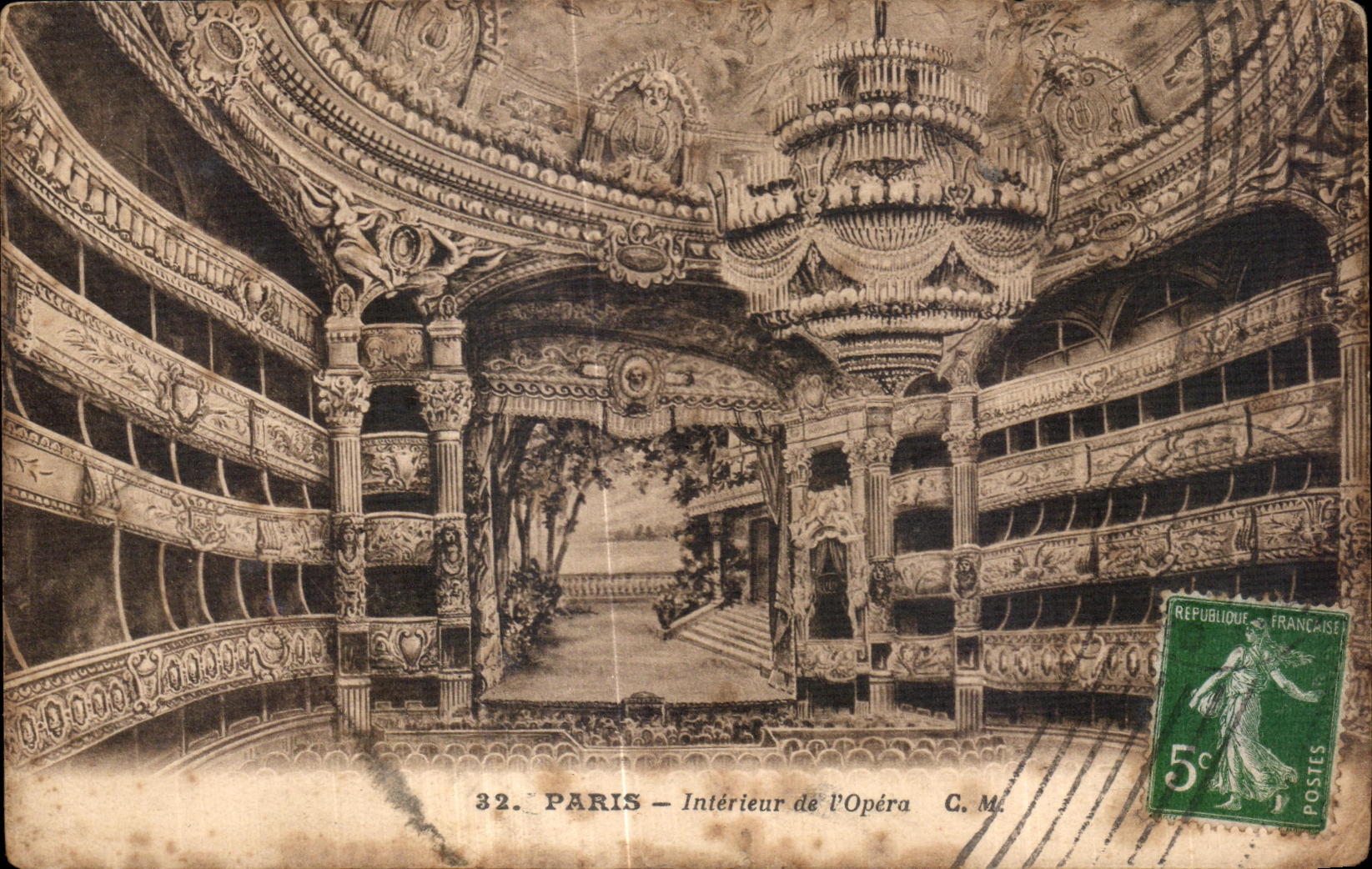 CPA Paris Interieur de l opera