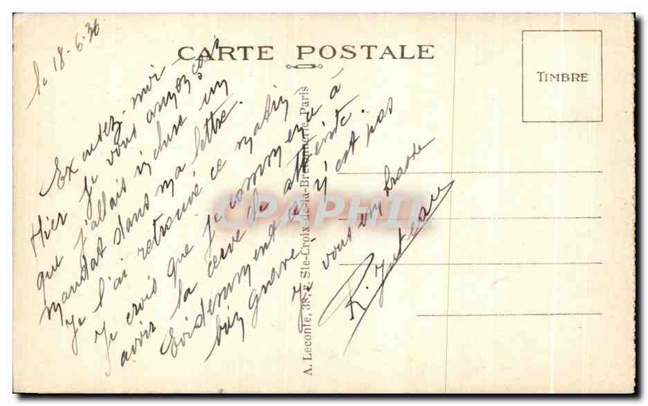 CPA Paris l Escaller de I Opera The large Staircase of the Opern House — Verso