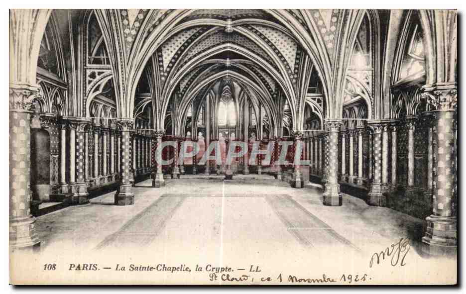 CPA Paris La Sainte Chapelle la Crypte