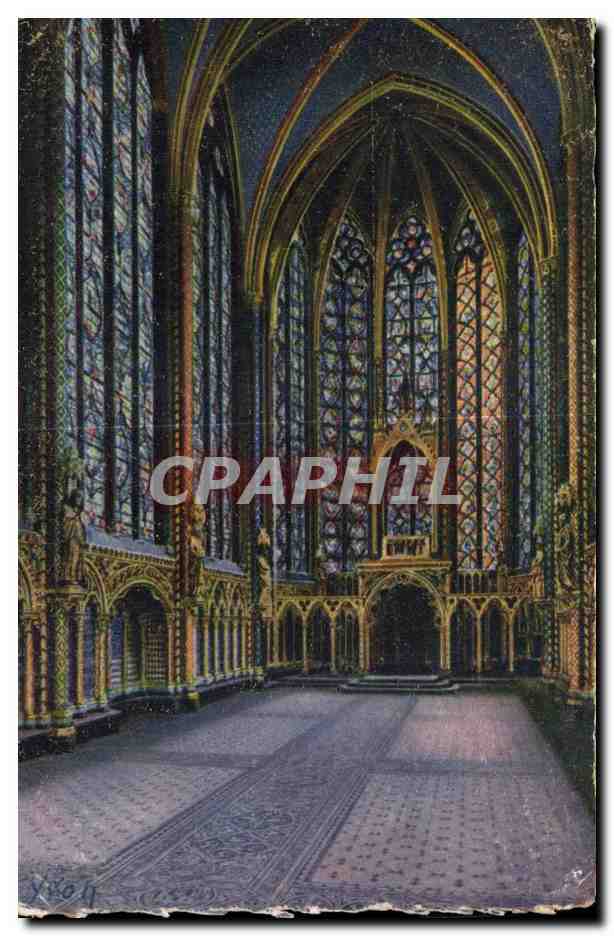 CPA Paris Interieur de la Sainte Chapelle (Chapelle haute) Holy Chapel inside (Upper Chapel)