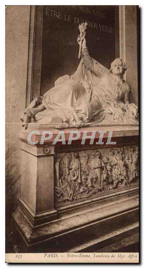 CPA Paris Notre Dame Tombeau de Mgr Affre
