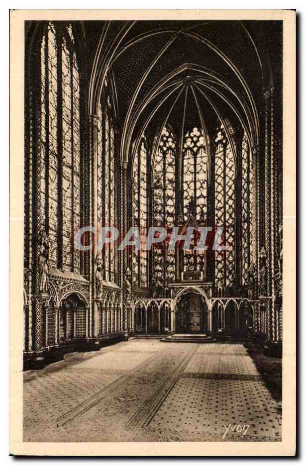 CPA Paris Interieur de la Sante Chapelle (Chapelle hute) Holy Chapel Inside (upper chapel)