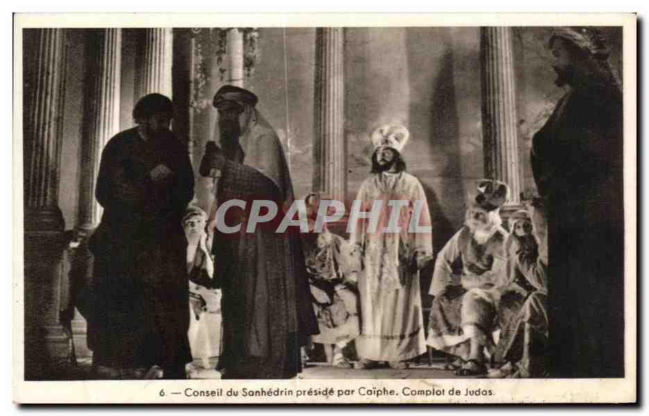 CPA Conseil du Sanhedrin Preside par Caiphe Complat de Judas