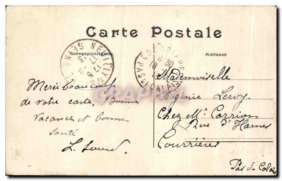 CPA Paris Monument de Chopin — Verso