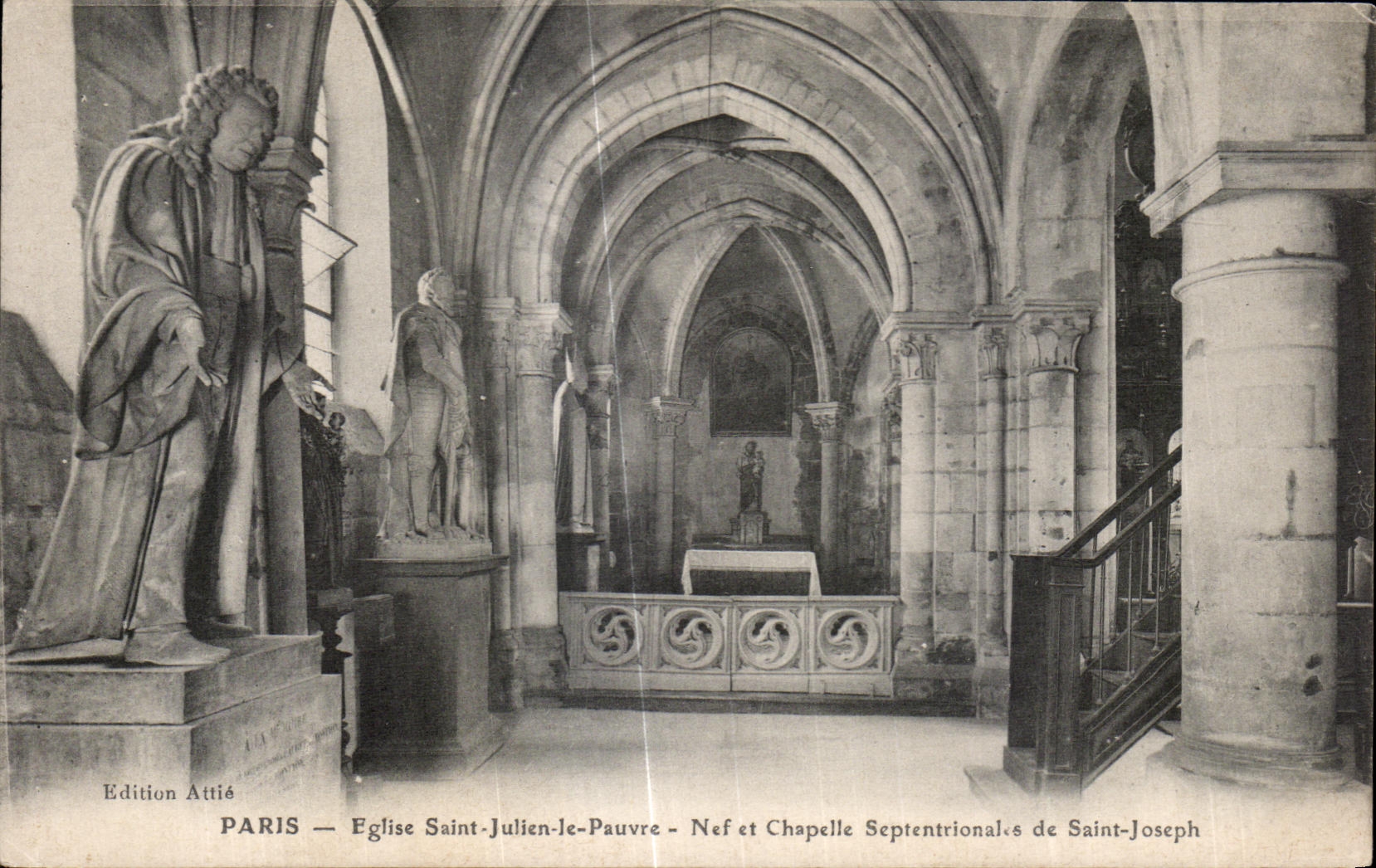 CPA Paris Eglise Saint Julien le Pauvre Nefect Chapelle Septientrional 