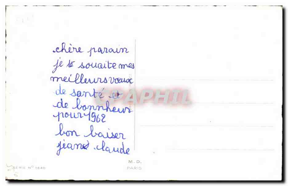 CPA Fantaisie Bonne Annee Biches — Verso