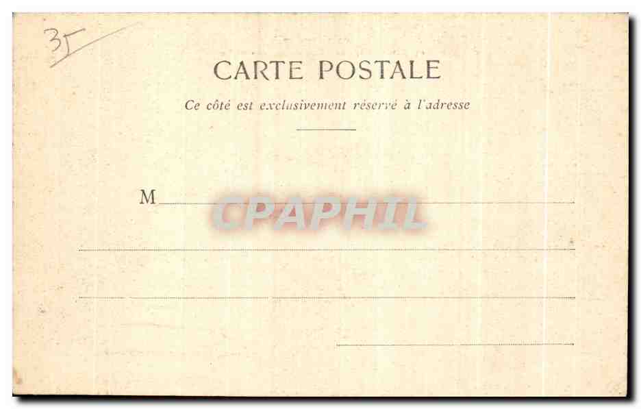 St-Malo - Le Sillon un jour de tempête — Côte d'Émeraude, série 65, éditeur H. L. M. — Verso
