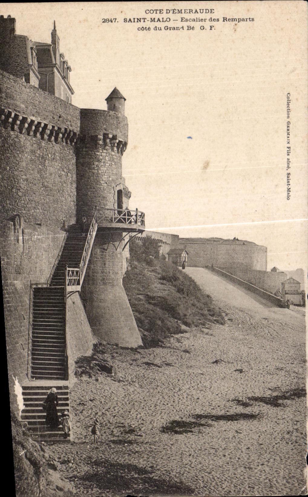 Saint-Malo — Scalinate dei Muri — costa del Grand Bé — G. F. — Collezione G. F. Pilaine
