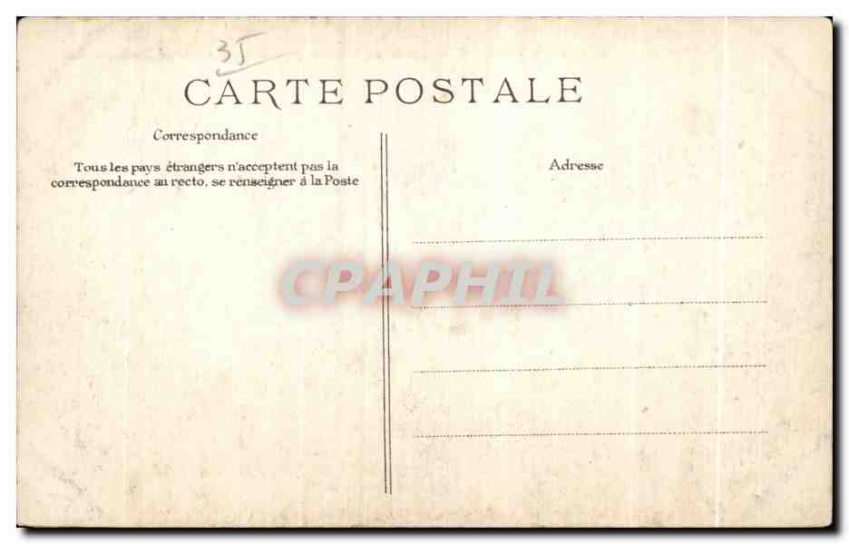 Saint-Malo — Étude de Vagues, près le Château de la Duchesse Anne — Côte d’Emeraude, n°446 — Verso
