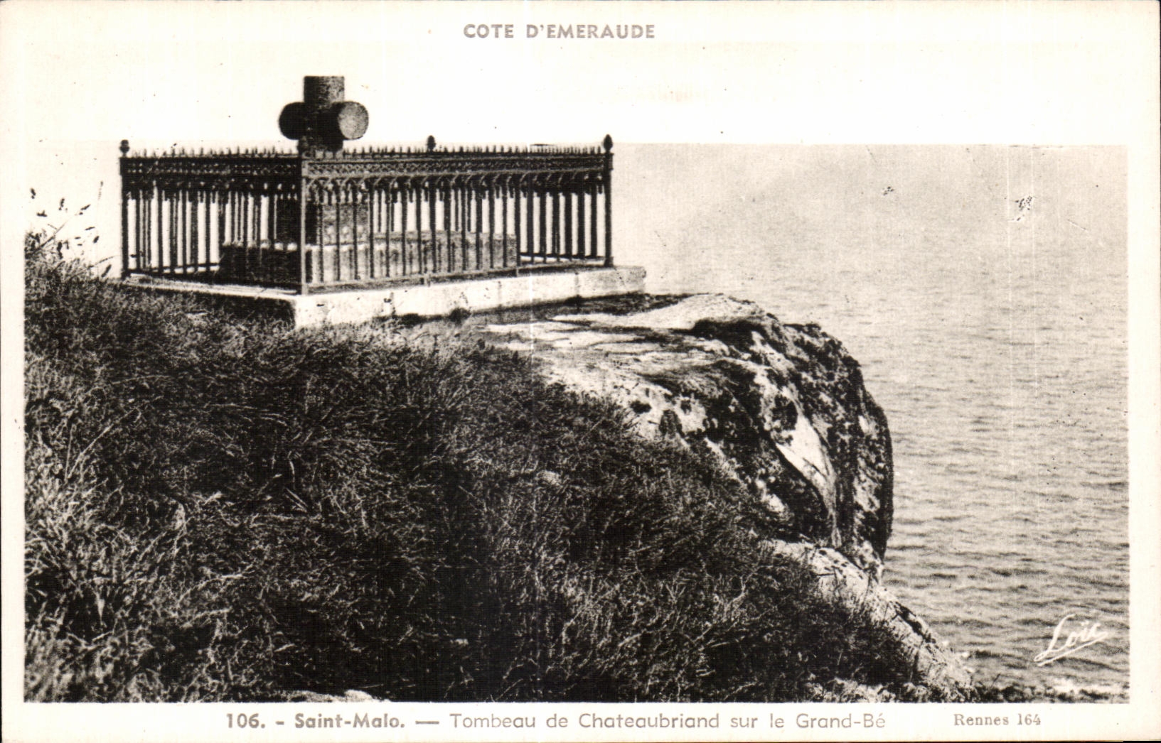 Saint-Malo — Tumba de Chateaubriand en el Grand-Bé — Costa de Esmeralda — Rennes 164