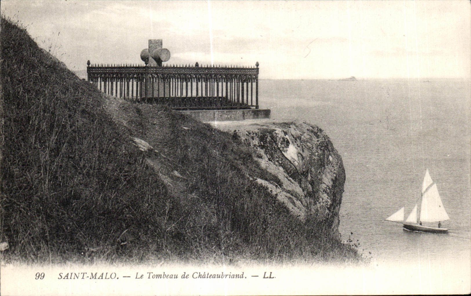 Saint-Malo — La Tomba di Châteaubriand — LL. — N° 99