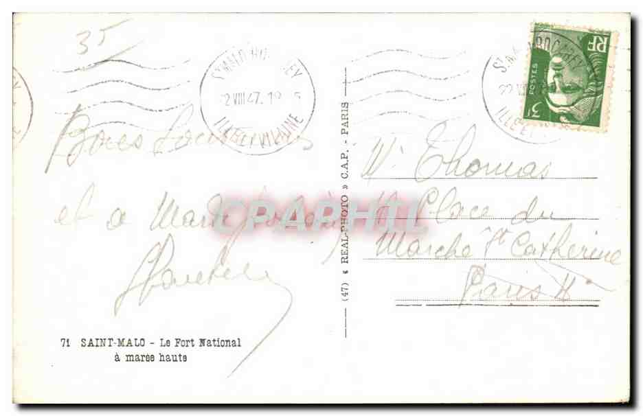 Cap Fréhel — Fort National — éditeur C.A.P. n°71 — Reverso
