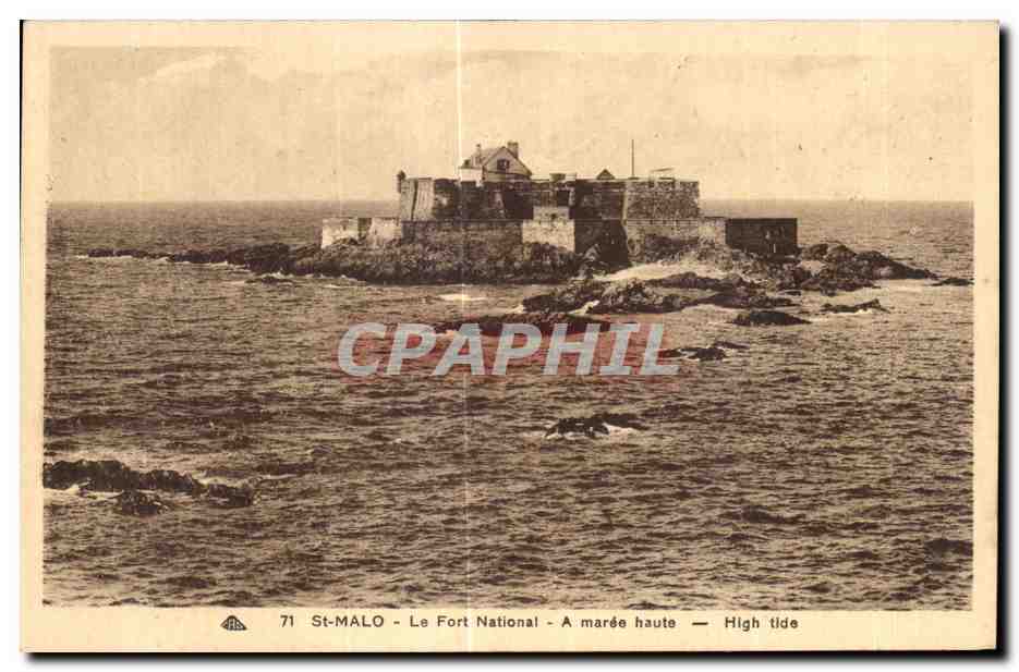 St-Malo - Le Fort National - À marée haute — High tide