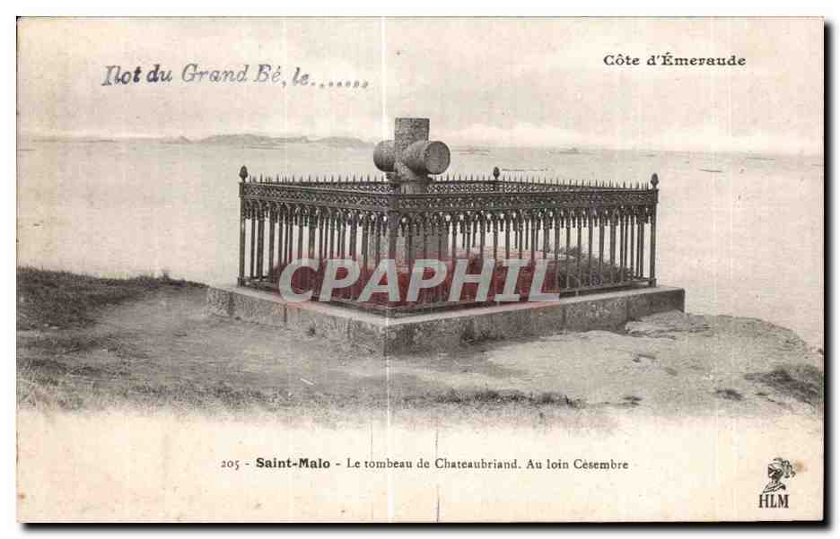 Ilot du Grand Bé, le tombeau de Chateaubriand — Saint-Malo, Côte d'Émeraude — HLM, n°205