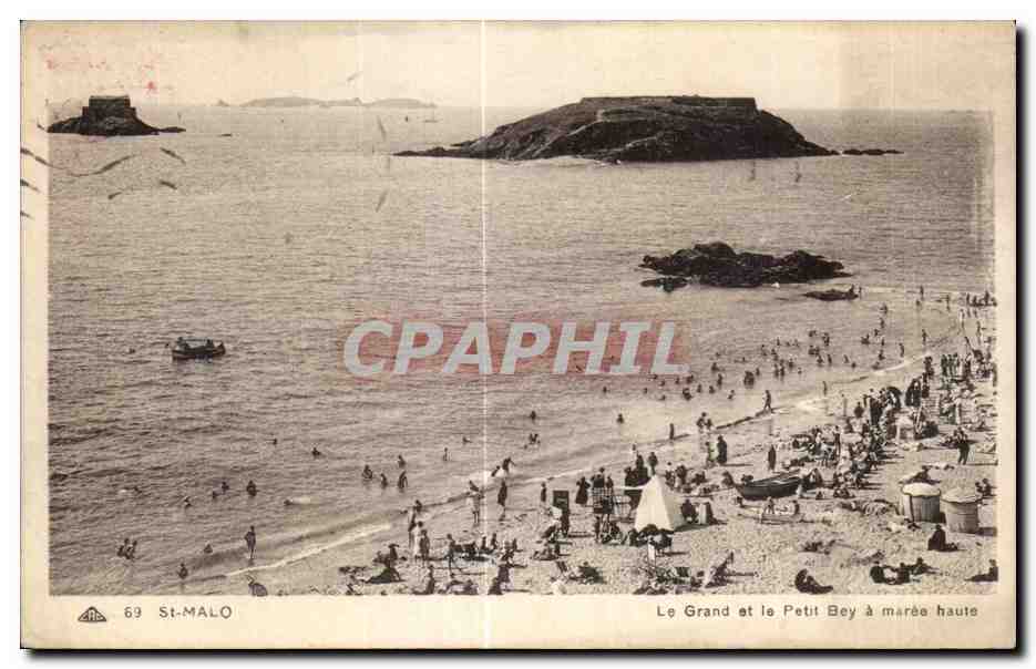 Saint-Malo — Le Grand et le Petit Bey à marée haute — Éditeur : Les Arts Photographiques