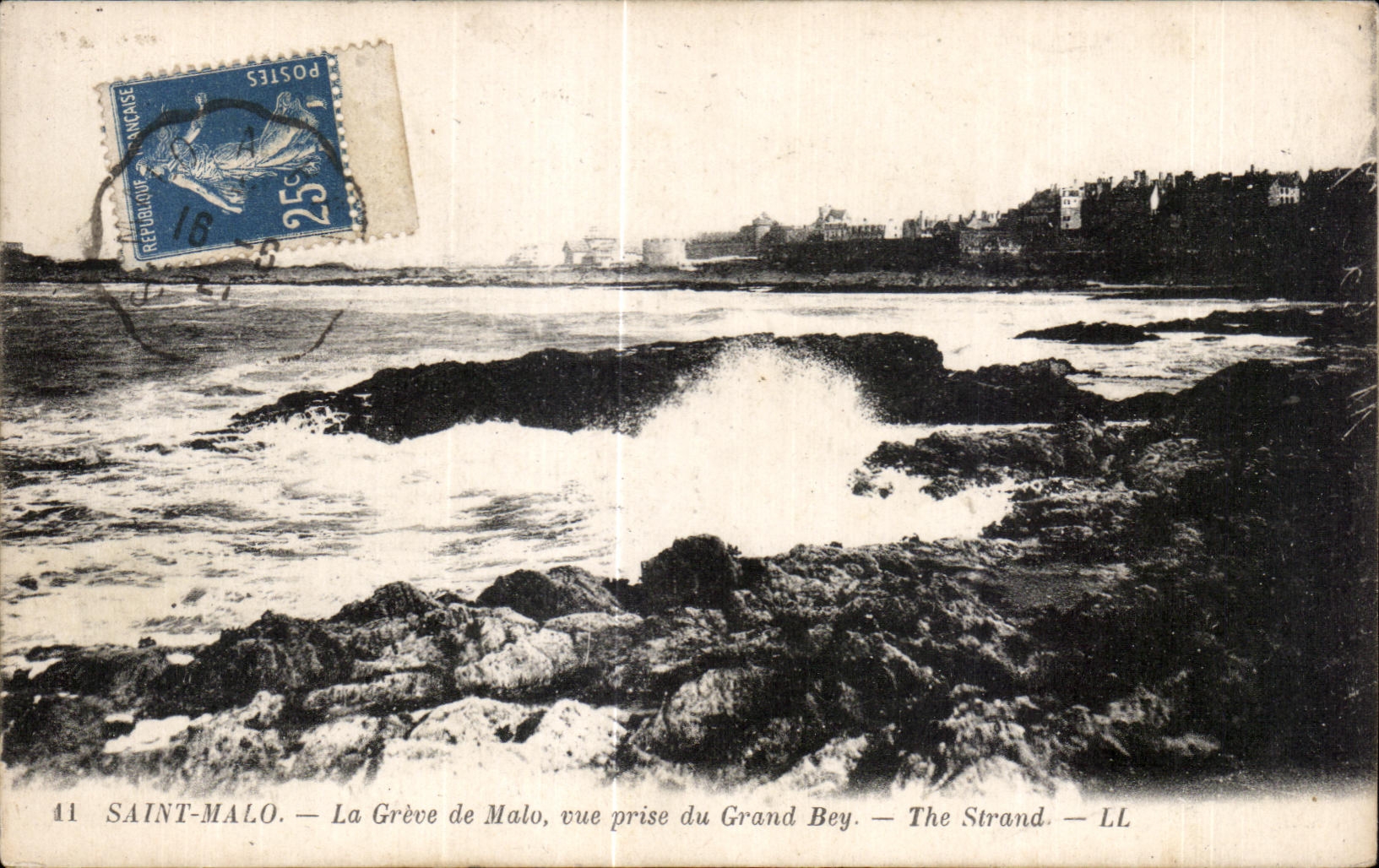 Saint-Malo — La Grève de Malo, vue prise du Grand Bey — LL