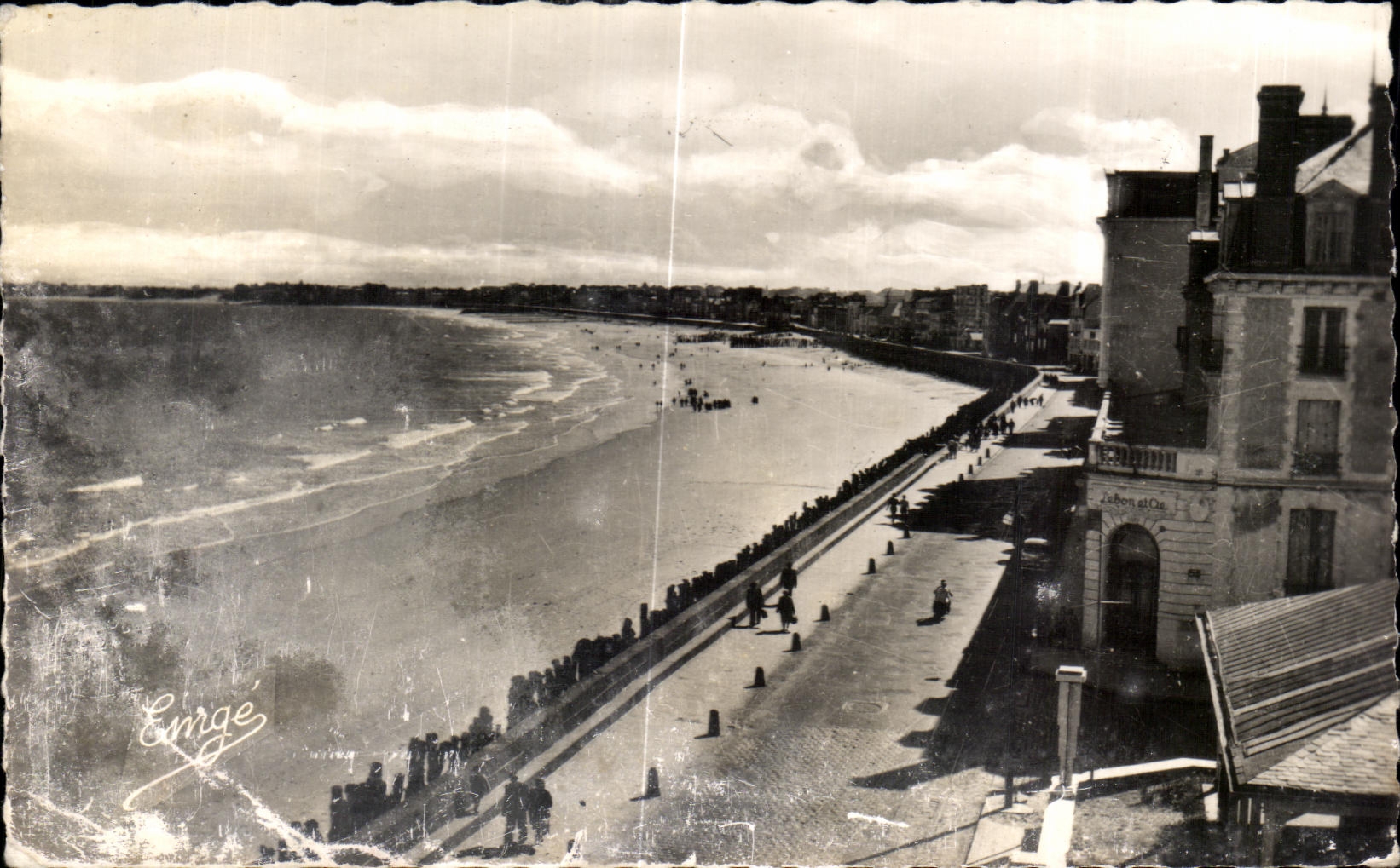 Saint-Malo — Vue générale du Sillon, de la Digue, de la Grande Plage — Éditeur Emge'