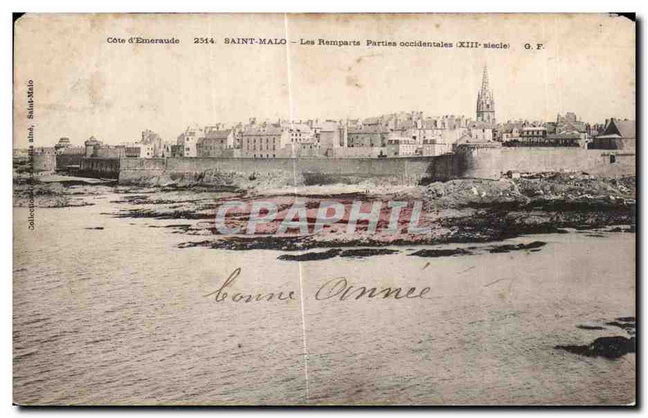Saint-Malo — Los Muros Occidentales (Siglo XIII) — G.F. Côte d’Émeraude 2314