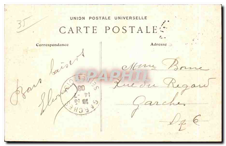 Saint-Malo — Il Forte Nazionale a marea alta — G.F. n°4028 — Verso