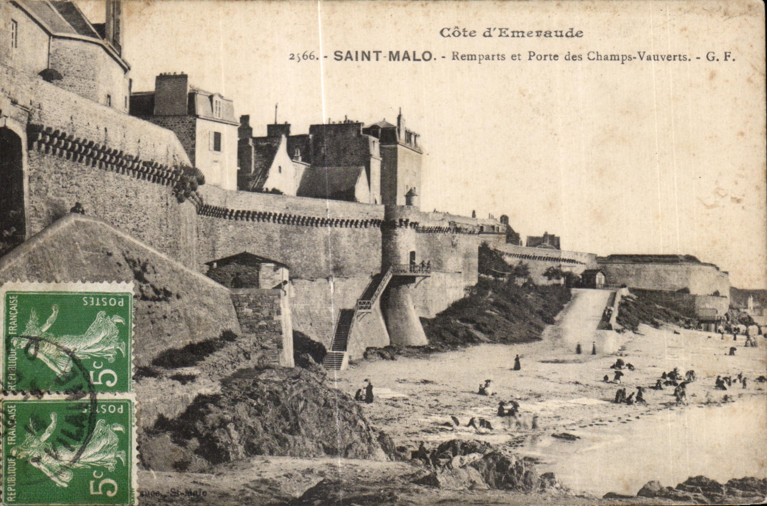 Saint-Malo - Côte d'Émeraude - Remparts et Porte des Champs-Vauverts - G.F.