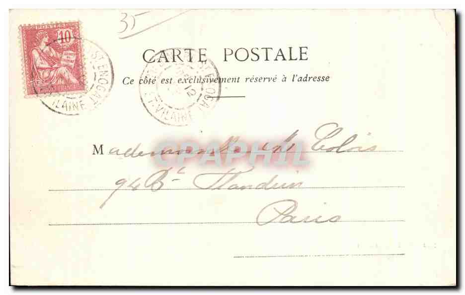 Tombeau de Chateaubriand — Saint-Malo — Collection A. Waron, St-Brieuc — Reverso