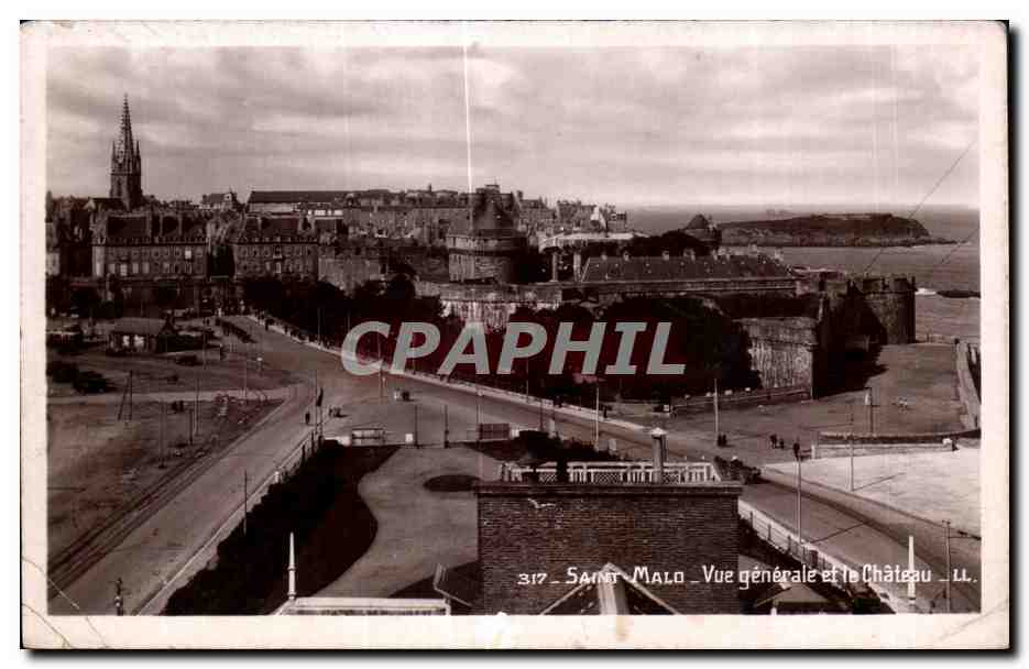 Saint-Malo — Allgemeiner Blick und das Schloss — Ausgabe R. De Roide, Saint-Malo, Nr. 317