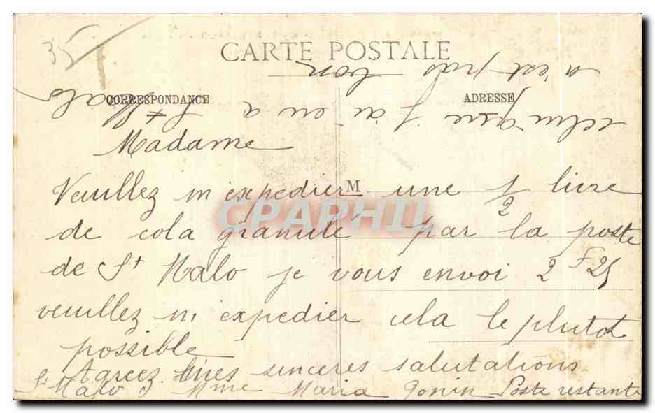 Saint-Malo - Vue prise du Casino - G. F. — Verso