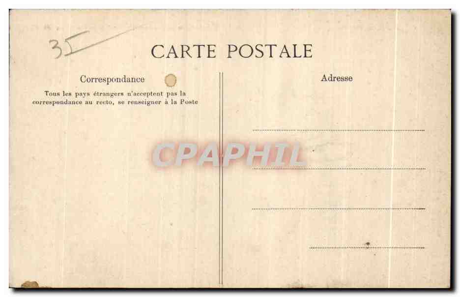 Saint-Malo — Le Fort National à marée haute — C.F. n°4028 — Reverso