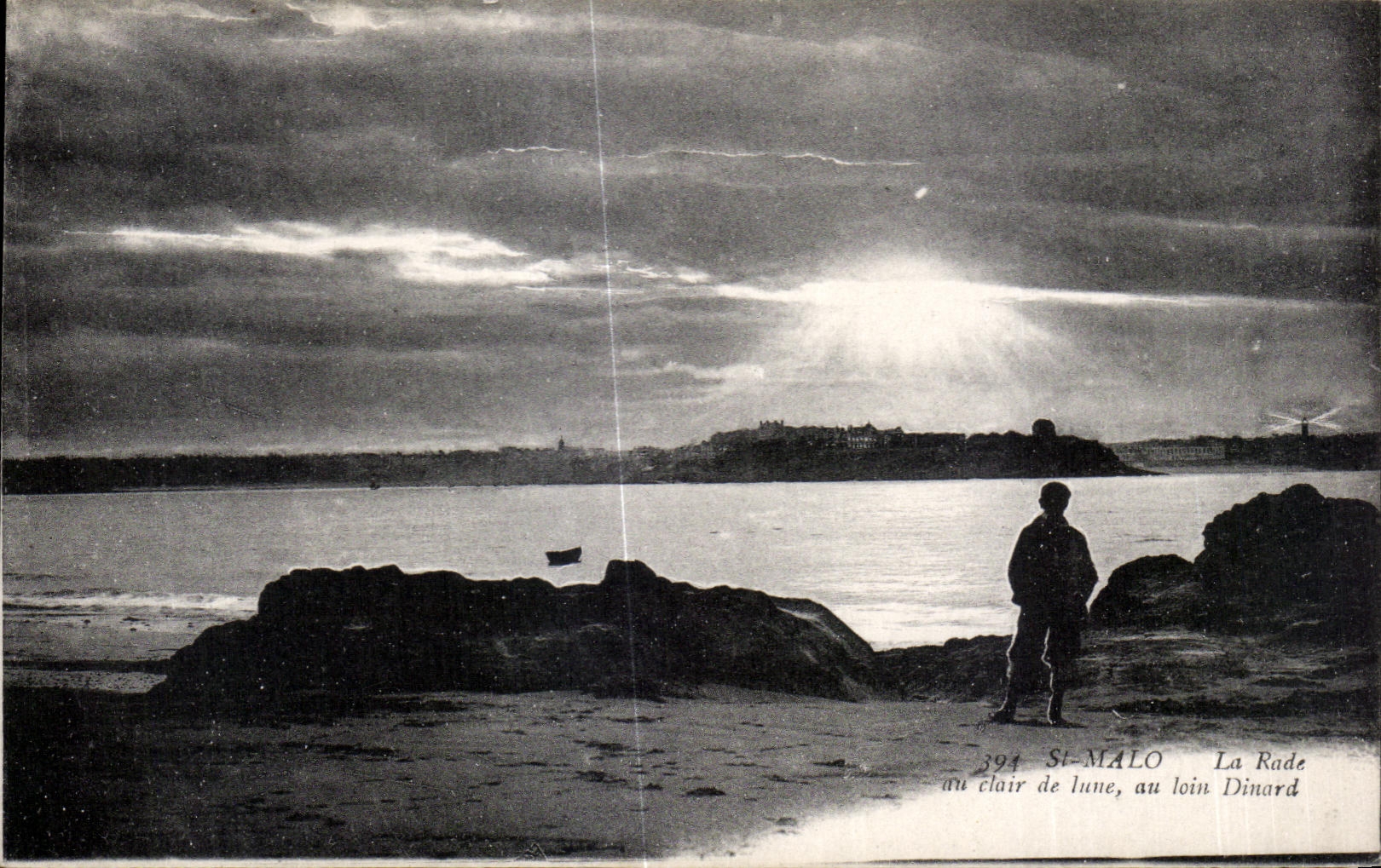 St-Malo — La Rade au clair de lune, au loin Dinard — n°394