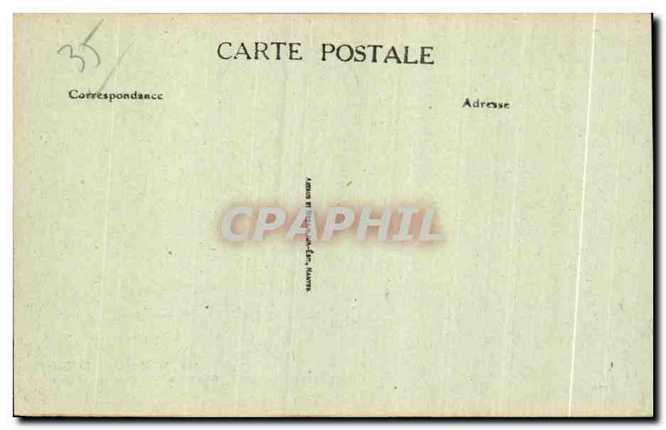 St-Malo — La Rade au clair de lune, au loin Dinard — n°394 — Reverso