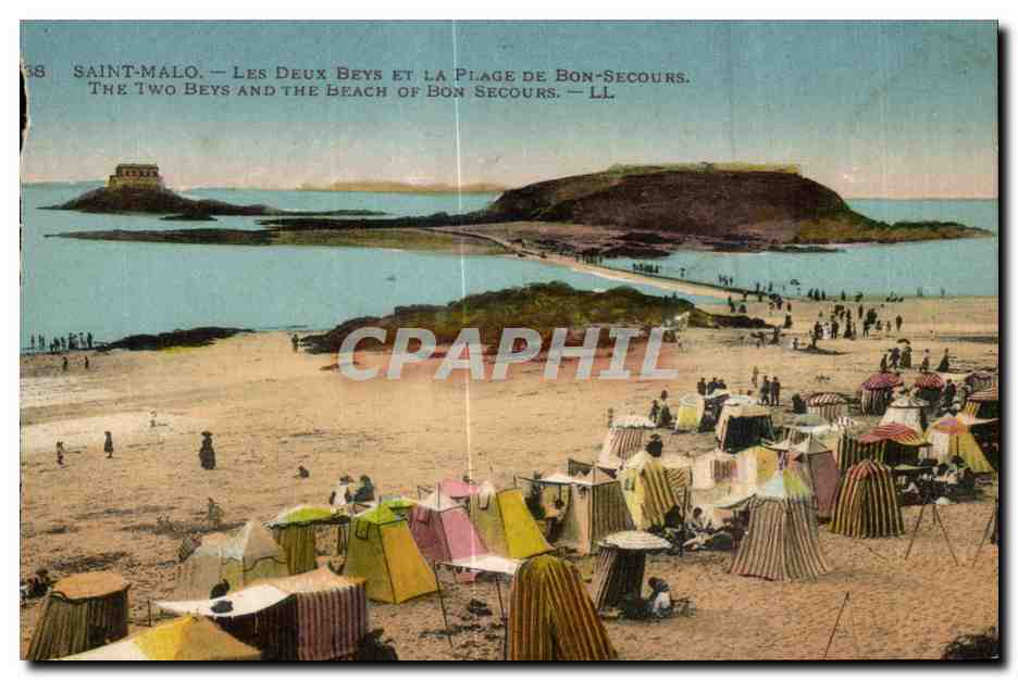 Saint-Malo — Les Deux Beys et la Plage de Bon-Secours — LL