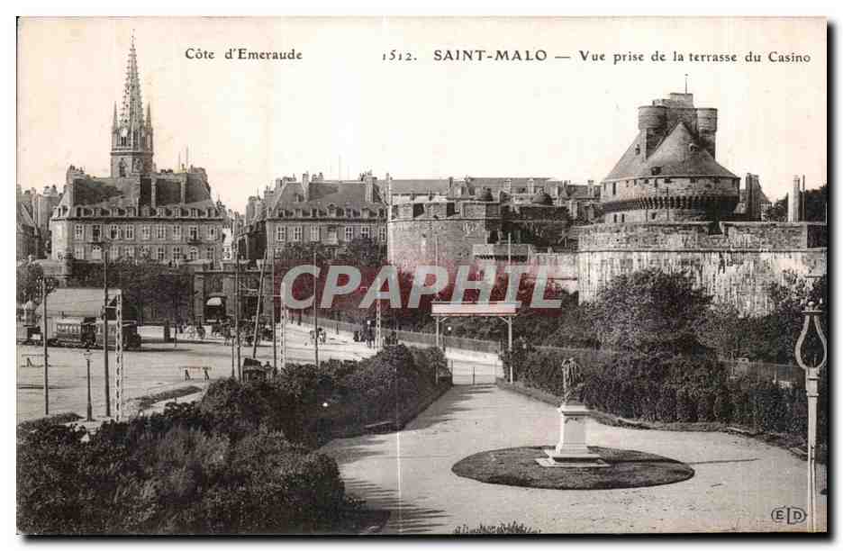 Saint-Malo — Vue prise de la terrasse du Casino — Côte d’Emeraude — Éditeur E.D. n°1512