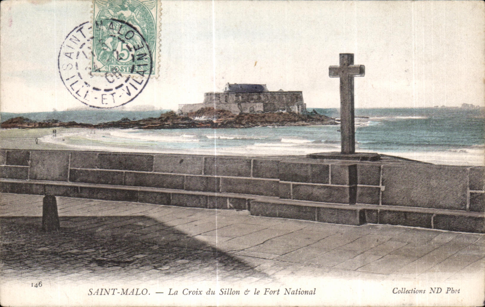 Saint-Malo — La Croix du Sillon & le Fort National — Collections ND Phot