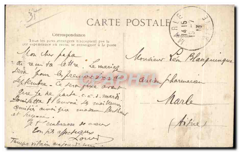Saint-Malo — Die Porte des Bés — Verlag EP, Nr. 402 — Rückseite