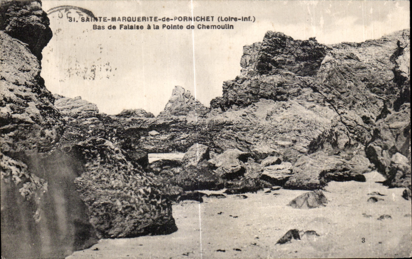 CPA Sainte Marguerite de Pornichet Bas de Falaise a La pointe de Chemouiln