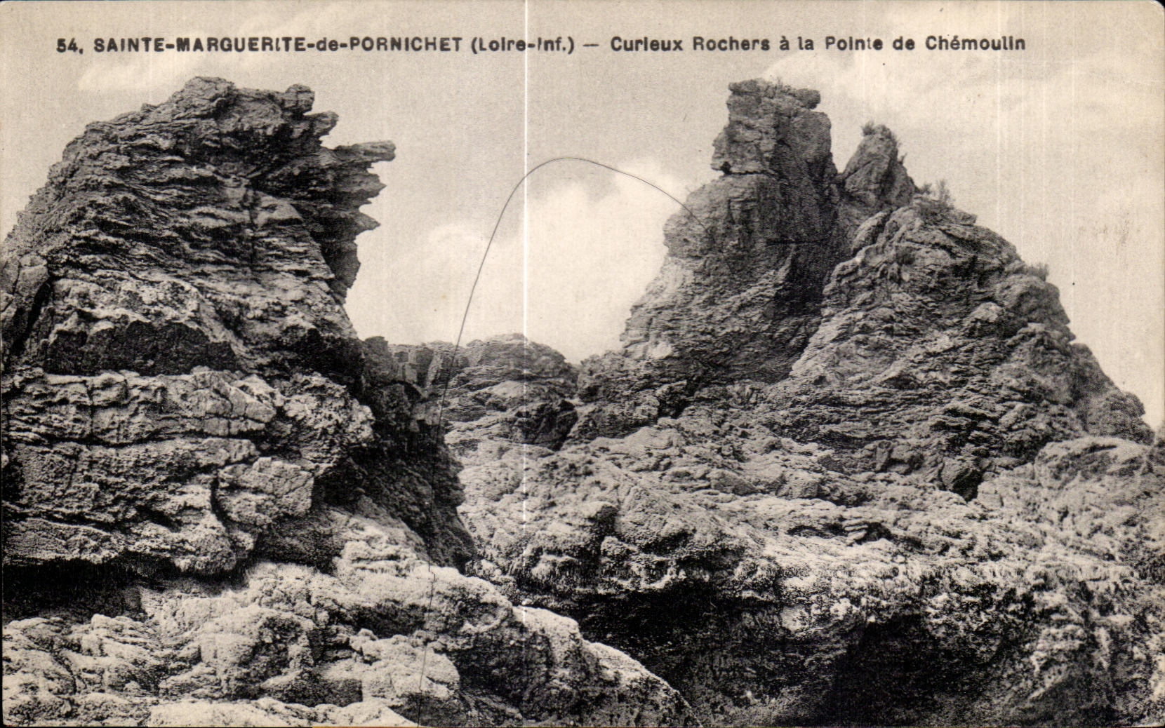 CPA Sainte Marguerite de Pornichet Curleux Rochers a la pointe de Chemoulin