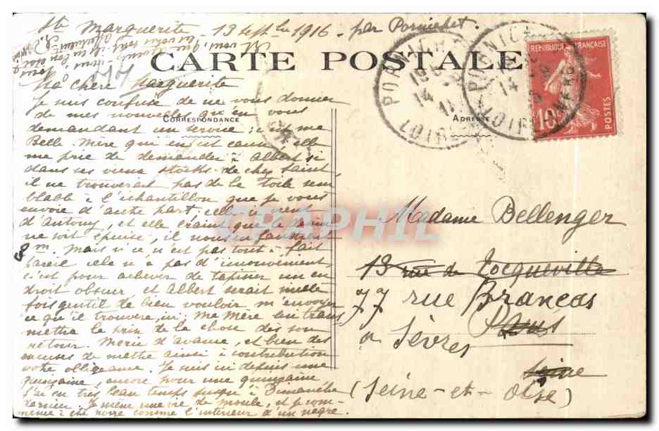 CPA Ste Marguerite Rochers De Chemoulin — Rückseite