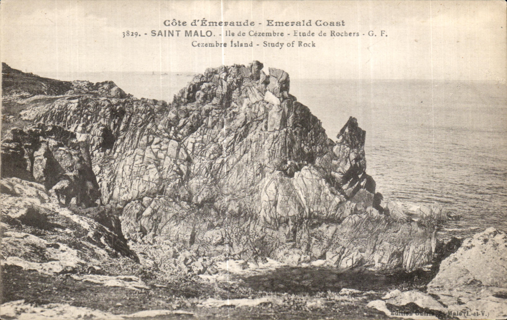 Côte d'Émeraude - Emerald Coast - Saint Malo - Study of Rocks - G.F.