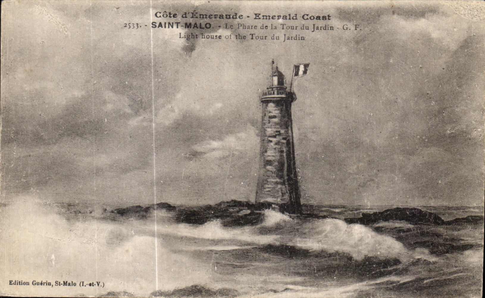 Saint-Malo — Le Phare de la Tour du Jardin — Édition Guérin, St-Malo (I.-et-V.)